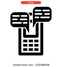 mobile chat icon isolated sign symbol vector illustration - high quality black style vector icons
