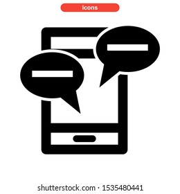 mobile chat icon isolated sign symbol vector illustration - high quality black style vector icons
