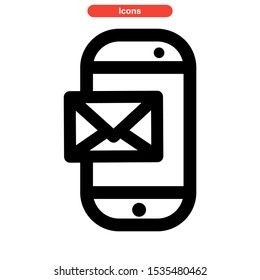 mobile chat icon isolated sign symbol vector illustration - high quality black style vector icons
