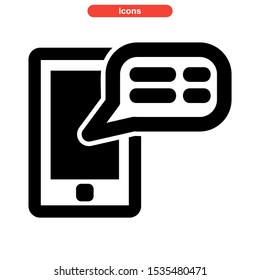 mobile chat icon isolated sign symbol vector illustration - high quality black style vector icons
