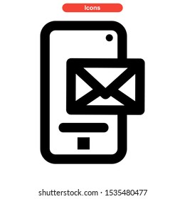 mobile chat icon isolated sign symbol vector illustration - high quality black style vector icons
