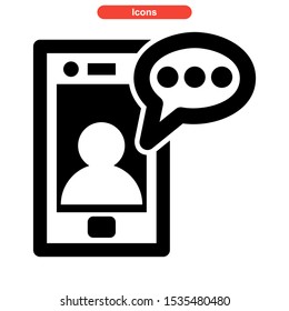 mobile chat icon isolated sign symbol vector illustration - high quality black style vector icons
