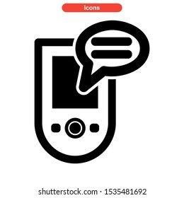 mobile chat icon isolated sign symbol vector illustration - high quality black style vector icons
