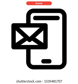 mobile chat icon isolated sign symbol vector illustration - high quality black style vector icons
