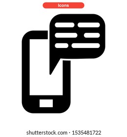 mobile chat icon isolated sign symbol vector illustration - high quality black style vector icons
