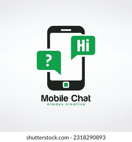 Mobiles Chatsymbol. Telefongespräch-Logo. bewegliche Sms-Chating-Vektorvorlage