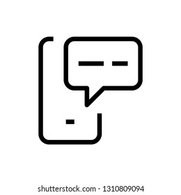 Mobile chat icon. Talk sign