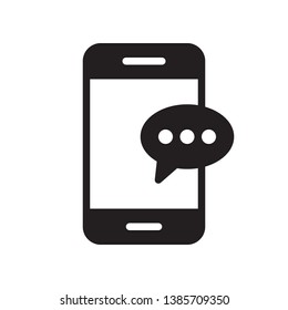Mobile chat icon in trendy flat style design. Vector graphic illustration. Suitable for website design, app, and ui. Vector file. Pixel perfect. EPS 10.
