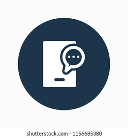 mobile chat icon vector