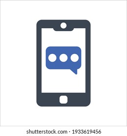 Mobile Chat icon, Vector graphics