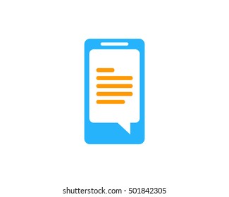 Mobile Chat Logo Design Template