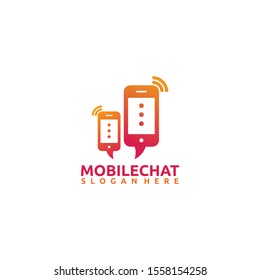 Mobile Chat Logo simple and modern