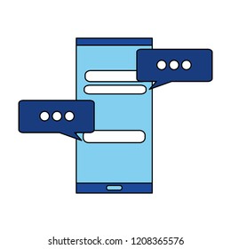 mobile chat screen on white background