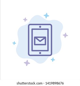 Mobile, Chat, Service, Support Blue Icon on Abstract Cloud Background