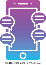 Mobile Chat vector icon. Can be used for printing, mobile and web applications.