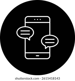 Mobile Chat vector icon. Can be used for printing, mobile and web applications.