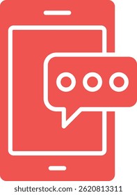Vektorsymbol für den mobilen Chat. Kann für Druck-, Mobil- und Web-Anwendungen verwendet werden.