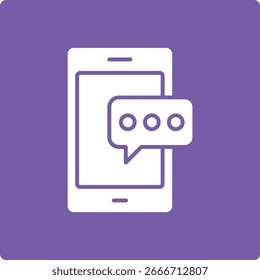 Ícone de vetor do Chat Móvel. Pode ser usado para impressão, aplicativos móveis e da Web.