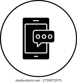 Vektorsymbol für den mobilen Chat. Kann für Druck-, Mobil- und Web-Anwendungen verwendet werden.