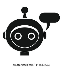 Mobile chatbot icon. Simple illustration of mobile chatbot vector icon for web design isolated on white background