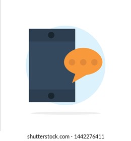 Mobile, Chatting, Cell Abstract Circle Background Flat color Icon