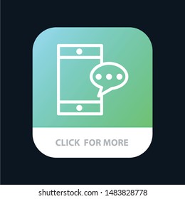 Mobile, Chatting, Cell Mobile App Button. Android and IOS Line Version