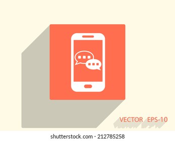 icono de charla móvil
