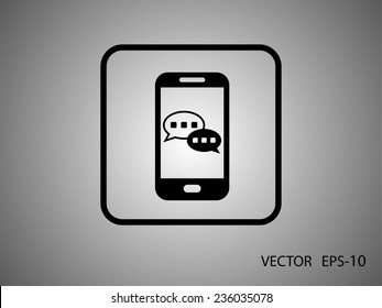 icono de charla móvil