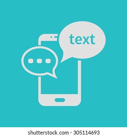 Mobile chatting icon. Mobile Phone Representing Web Chatting And Dialog.