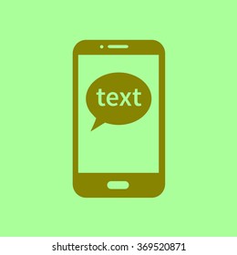 Mobile chatting icon. Mobile Phone Representing Web Chatting And Dialog.