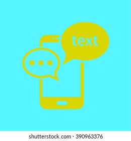 Mobile chatting icon. Mobile Phone Representing Web Chatting And Dialog.