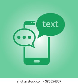 Mobile chatting icon. Mobile Phone Representing Web Chatting And Dialog.