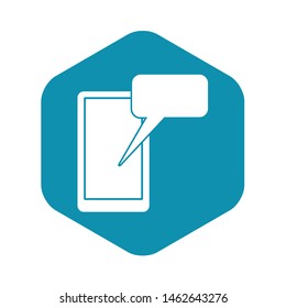 Mobile chatting icon. Simple illustration of mobile chatting vector icon for web