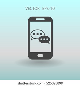icono de chat móvil. ilustración vectorial