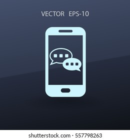 icono de chat móvil. ilustración vectorial