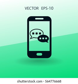 icono de chat móvil. ilustración vectorial