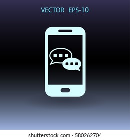 icono de chat móvil. ilustración vectorial