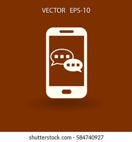 icono de chat móvil. ilustración vectorial