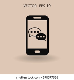 icono de chat móvil. ilustración vectorial