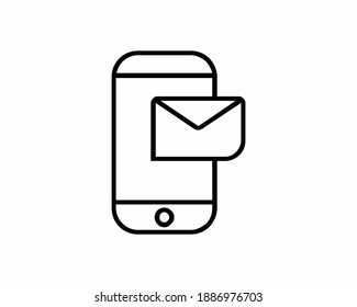 Mobile chatting icon.Mobile Phone Representing Web Chatting And Dialog.