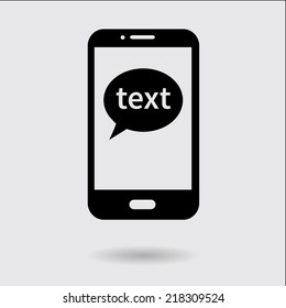Mobile chatting icon.Mobile Phone Representing Web Chatting And Dialog.