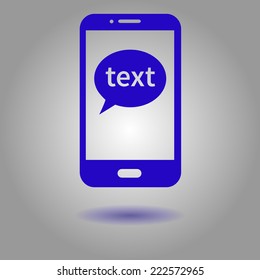 Mobile chatting icon.Mobile Phone Representing Web Chatting And Dialog.