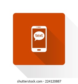 Mobile chatting icon.Mobile Phone Representing Web Chatting And Dialog.