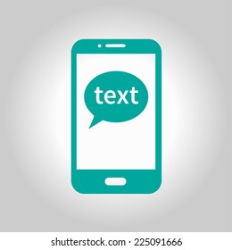 Mobile chatting icon.Mobile Phone Representing Web Chatting And Dialog.