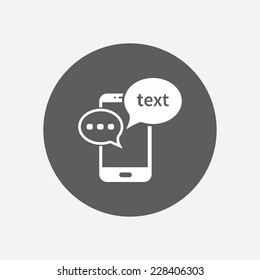 Mobile chatting icon.Mobile Phone Representing Web Chatting And Dialog.