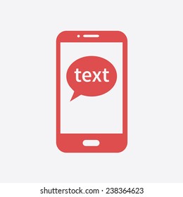 Mobile chatting icon.Mobile Phone Representing Web Chatting And Dialog.