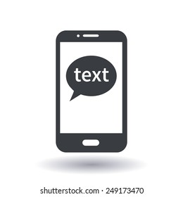 Mobile chatting icon.Mobile Phone Representing Web Chatting And Dialog.