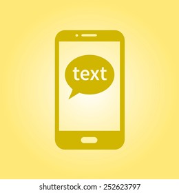 Mobile chatting icon.Mobile Phone Representing Web Chatting And Dialog.