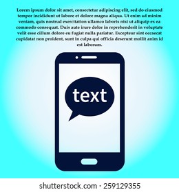Mobile chatting icon.Mobile Phone Representing Web Chatting And Dialog.