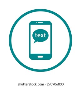Mobile chatting icon.Mobile Phone Representing Web Chatting And Dialog.